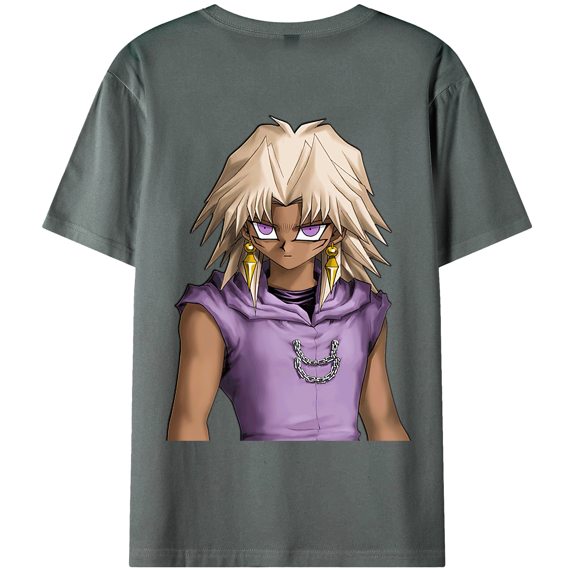 （画像用） 遊☆戯☆王 Yu-Gi-Oh! 綿100％ メンズ半袖Tシャツ（バックプリント） 通気性